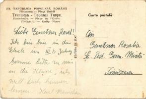 Temesvár, Timisoara; Fő tér, piac, árusok / Piata Unirii / square, market, vendors (EM)