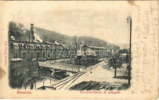 1901 Resica, Resita; Kovácsműhely és gépgyár. Neff Károly kiadása / iron works, factory, blacksmith workshop and machine factory (fl)
