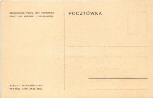 Obowiazkiem Towim Jest Popieranie Pracy Ligi Morskiej I Kolonjalnej. Serja 1. / Polish boy scout art...