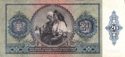 1941. 20P(2x) egyugrású sorszámokkal T:I