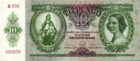 1936. 10P(3x) mindegyik papírránccal(2x erős, 1x kisebb T:I