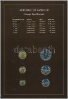 Vanuatu 1983. 1V-50V (6xklf), "Coin Sets of All Nations" forgalmi szett felbélyegzett kart...
