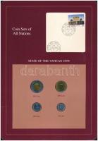 Vatikán 1991. 50L - 500L (4xklf), Coin Sets of All Nations forgalmi szett felbélyegzett kartonlapon T:1,1- Vatican 1991. 50 Lire - 500 Lire (4xdiff) Coin Sets of All Nations coin set on cardboard with stamp C:UNC,AU