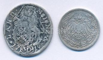 Német Államok / Bajor Választófejedelemség 1719. 30kr Ag "II. Miksa Emánuel" + Német Birod...