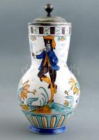 Habán ón fedeles bokály. Múzeumi másolat. Kézzel festett, jelzett,. hibátlan. 23 cm