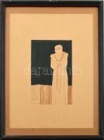 Bálint Endre (1914 - 1986) Alak az éjszakában.
Vegyes-technika, papír 24 x 15 cm Jelzett: Bálint.
...