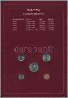 Malajzia 1981-83. 1S - 50S (5xklf), "Coin Sets of All Nations" forgalmi szett felbélyegzet...