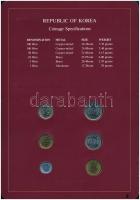Dél-Korea 1983-1984. 1W-500W 6xklf, "Coin Sets of All Nations" forgalmi szett felbélyegzet...