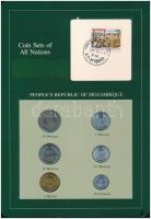 Mozambik 1980-1982. 50c-20M (6xklf), Coin Sets of All Nations forgalmi szett felbélyegzett kartonlapon T:1 Mozambique 1980-1982. 50 Centavos - 20 Metiais (6xdiff) Coin Sets of All Nations coin set on cardboard with stamp C:UNC