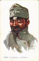 Soldat dinfanterie (autrichien) / WWI French military art postcard, Austro-Hungarian K.u.K. soldier. Visé Paris No. 26. Leurs Caboches s: Em. Dupuis (EK)