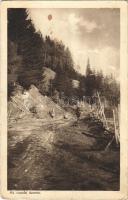 1915 Uzsok, Uzhok; Uzsoki-szoros / gorge (ragasztónyom / glue marks)