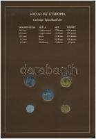 Etiópia 1969. 1c-50 (5xklf), "Coin Sets of All Nations" forgalmi szett felbélyegzett karto...
