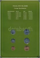 Falkland-szigetek 1985. 1P - 50P (6xklf), "Coin Sets of All Nations" forgalmi szett felbél...