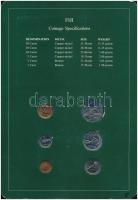 Fidzsi 1981-1987. 1c-50c (6xklf), "Coin Sets of All Nations" forgalmi szett felbélyegzett ...