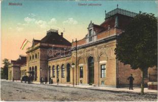 1916 Miskolc, Gömöri pályaudvar, vasútállomás. Vasúti levelezőlapárusítás 46. 1916.