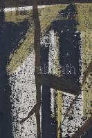 Fett Jolán (1927-2009): Fák, vegyes technika, papír, jelezve balra lent, papírra kasírozva, 40×28 cm