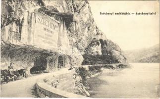 Orsova, Kazán-szoros, Széchenyi emléktábla / Kasanpartie, Széchenyitafel / Cazane / gorge, monument (vágott / cut)