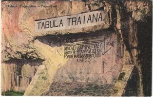 Orsova, Alduna, Kazán-szoros, Traján tábla / Kasanpartie, Traijan-Tafel / Cazane, Tabula Traiana / gorge, monument (képeslapfüzetből / from postcard booklet) (EK)