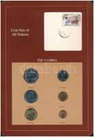 Gambia 1971-1987. 1b-1D (6xklf), Coin Sets of All Nations forgalmi szett felbélyegzett kartonlapon T:1  Gambia 1971-1987. 1 Butut - 1 Dalasi (6xdiff) Coin Sets of All Nations coin set on cardboard with stamp C:UNC