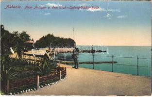 1918 Abbazia, Opatija; Neue Anlagen v. dem Erz. Ludwig Viktor Bade / promenade (Rb)