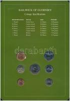 Guernsey 1979-1984. 1p - 1P (7xklf), "Coin Sets of All Nations" forgalmi szett felbélyegze...
