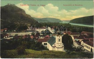 Lippa, Lipova; Lippafüred, Solymosi vár és Maros folyó / Cetatea Soimos / general view, castle ruins, Mures river (EK)
