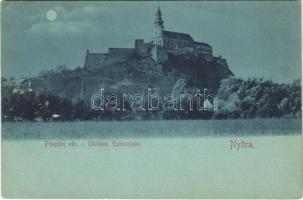 Nyitra, Nitra; Püspöki vár este / Chateau Episcopale / bishop's palace at night (EK)