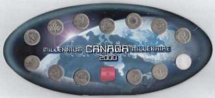 Kanada 2000. 25c Ni (12xklf - 1db hiányzik a teljes sorból) karton díszcsomagolásban T:1-
Canada 20...