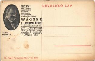 Nádasdladány, Nádasd-Ladány; utca, templom. Wágner "Hangszer-Király" reklám a hátoldalon (...