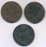 1761-1816. 1kr Cu (3xklf) T:2-,3