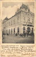 1904 Komárom, Komárnó; Komárom vidéki takarékpénztár palota. Spitzer Sándor kiadása / savings bank palace (EK)