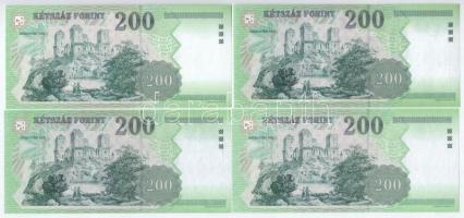 1998. 200Ft "FE" + 2002. 200Ft "FB" + 2005. 200Ft "FA" + 2007. 200Ft &...
