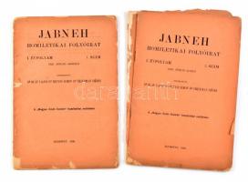 1928 Jabneh Homiletikai folyóirat I. évfolyam induló és második száma. Kiadói sérült papírkötésben