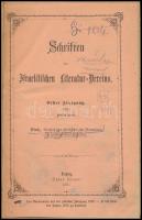 1875 Schrifter des israelitischen Litertur-Vereins. I. Jahrgang Leipzig, 1875. 160p.