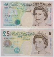 Nagy-Britannia 1990. 5P + 2002. 5P T:I,I- Great Britain 1990. 5 Pounds + 2002. 5 Pounds C:UNC,AU