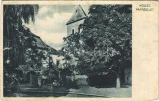 1933 Kőszeg, vár részlet (lyukak / pinholes)