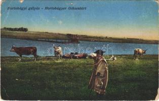 1922 Hortobágy, gulyás, magyar folklór. Vasúti levelezőlapárusítás. Erdélyi udvari fényképész felvétele (lyuk / pinhole)
