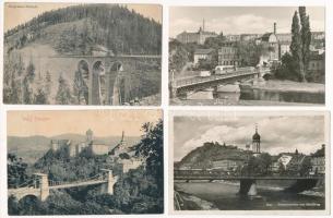 57 db főleg RÉGI külföldi képeslap hidakkal / 57 mostly pre-1945 town-view postcards from all over the world with bridges