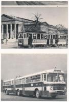 27 db MODERN megíratlan magyar közlekedési képeslap / 27 modern unused Hungarian postcards with mean...