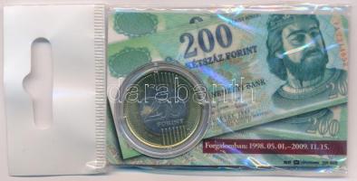 2009. 200Ft elsőnapi veret sorszámozott plasztikkártyán "01853" T:1