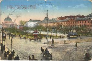 Lviv, Lwów, Lemberg; Ulica Karola Ludwika / street, trams (fl)