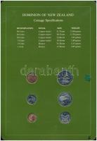 Új-Zéland 1980-1982. 1c-50c (6xklf), "Coin Sets of All Nations" forgalmi szett felbélyegze...