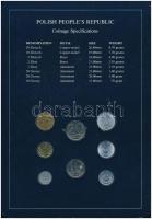 Lengyelország 1975-1985. 10gr-20Zl (7xklf), "Coin Sets of All Nations" forgalmi szett felb...