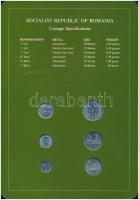 Románia 1966-1982. 5b-5L (6xklf), "Coin Sets of All Nations" forgalmi szett felbélyegzett ...