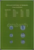 Románia 1966-1982. 5b-5L (6xklf), "Coin Sets of All Nations" forgalmi szett felbélyegzett ...