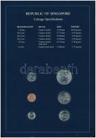 Szingapúr 1981. 1c-1$ (6xklf), "Coin Sets of All Nations" forgalmi szett felbélyegzett kar...