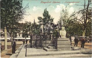 1914 Klagenfurt, Lindwurmbrunnen / fountain (fl)