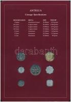 Antigua 1965-1983. 1c-1$ (7xklf), "Coin Sets of All Nations" forgalmi szett felbélyegzett ...