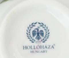 Hollóházi erdei állatok, pálinkás készlet, matricás porcelán, jelzett, hibátlan, 6 db kupica, d: 4,5...
