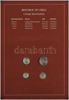 Chile 1987-1991. 1P-50P (4xklf), "Coin Sets of All Nations" forgalmi szett felbélyegzett k...